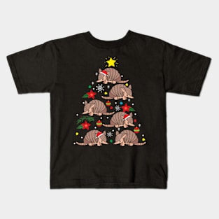 Armadillo Christmas Ornament Tree Zookeeper Kids T-Shirt